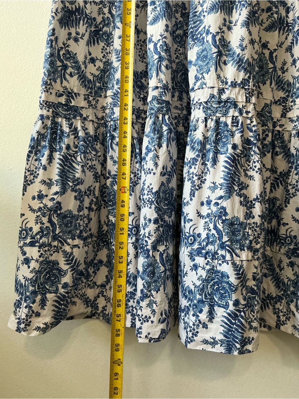 Anthropologie Maeve Smocked Floral Toile Tiered Dress 2X - Picture 13 of 16